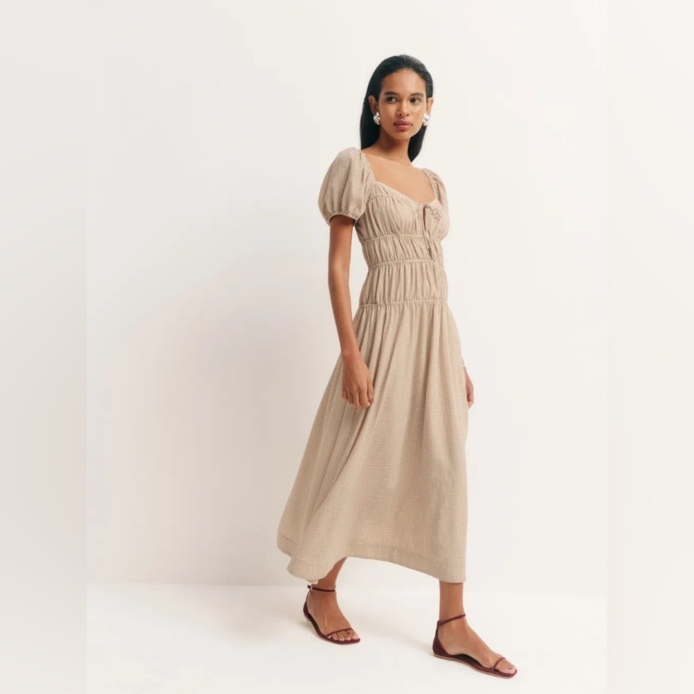 Reformation Rhett Dress In Anzo Check